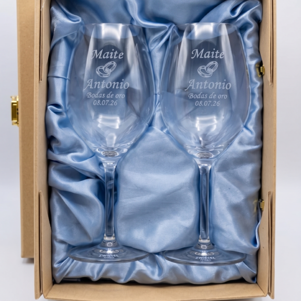 2 Copas de vino Zwiesel 47cl con estuche 60€